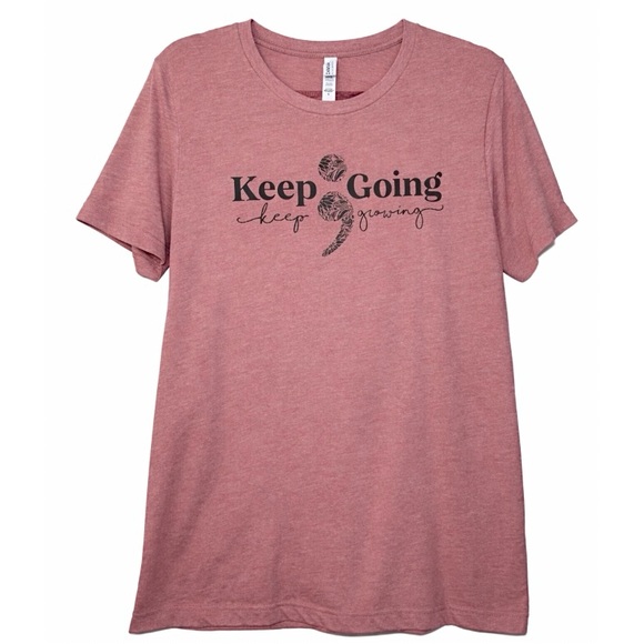 Bella Canvas Tops - Bella + Canvas Keep Going Maroon Women’s Graphic Tee